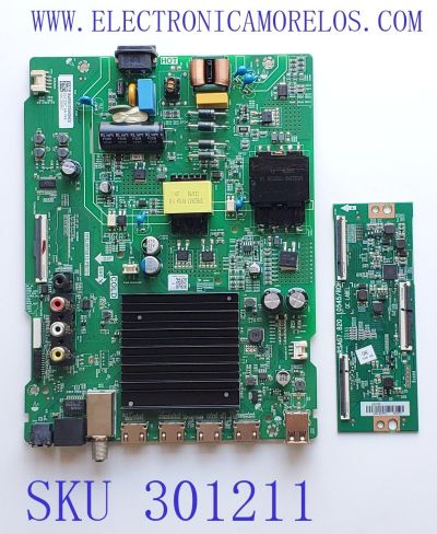 KIT DE TARJETAS PARA TV TOSHIBA / MAIN FUENTE 294629 / TPD.MT9612.PB751 / T-CON 287755 / RSAG7.820.10545/ROH / 293377 / PANEL HD550Y1U72-T0L2K2/SM/CKD3A/ROH / MODELO 55C350KU